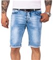 Rock Creek Herren Jeansshorts Slim Fit Hellblau RC-2207