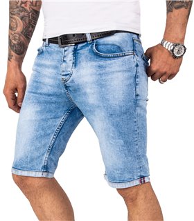 Rock Creek Herren Jeansshorts Slim Fit Hellblau RC-2207