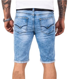 Rock Creek Herren Jeansshorts Slim Fit Hellblau RC-2207
