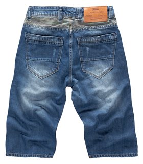 Lorenzo Loren Herren Jeansshorts Slim Fit Blau LL-392