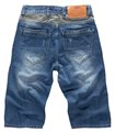 Lorenzo Loren Herren Jeansshorts Slim Fit Blau LL-392