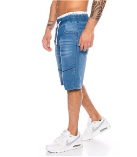Herren Sweatshorts Denim-Style Blau H-108