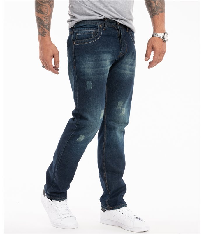 Rock Creek Herren Jeans Regular Fit Dunkelblau RC-2299