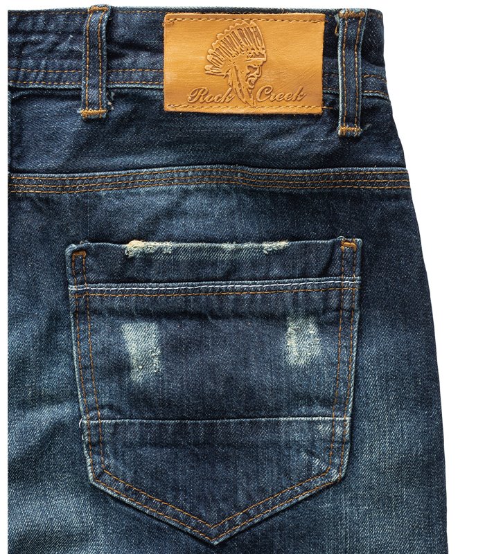 Rock Creek Herren Jeans Regular Fit Dunkelblau RC-2299