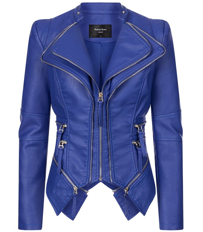 Damen Kunstleder Jacke Biker-Style D-305
