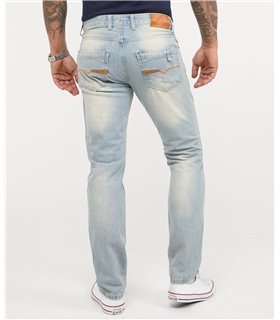 Rock Creek Herren Designer Jeans Hose Regular Fit Stonewashed Used Look M40 NEU