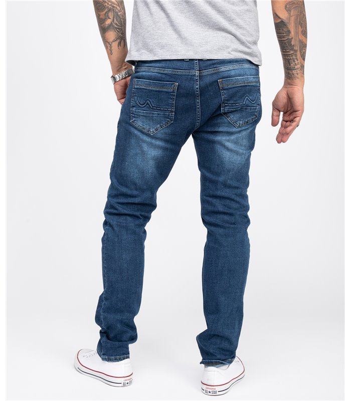 Indumentum Herren Jeans Slim Fit Blau IS-301