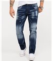 Rock Creek Herren Jeans Regular Fit Dunkelblau RC-3113