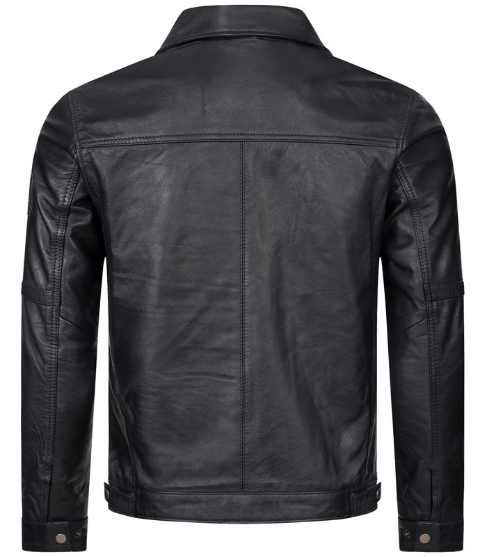 Rock Creek Herren Lederjacke Kentkragen H-296