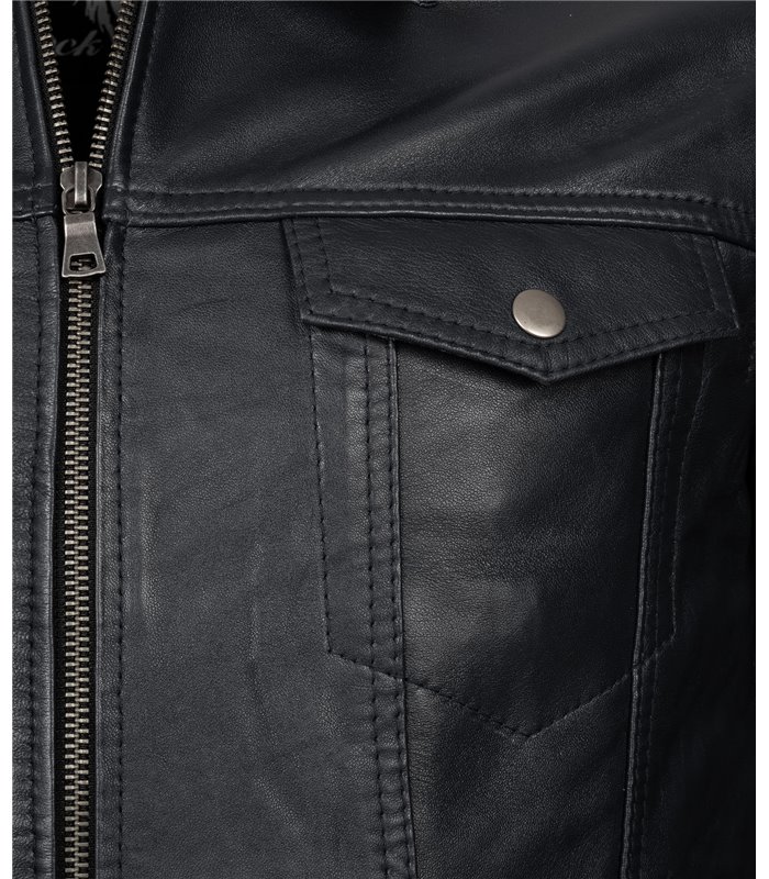 Rock Creek Herren Lederjacke Kentkragen H-296