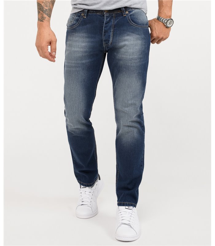 Rock Creek Herren Jeans Comfort Fit Blau RC-2343