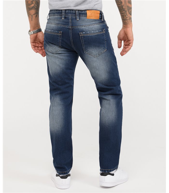 Rock Creek Herren Jeans Comfort Fit Blau RC-2343