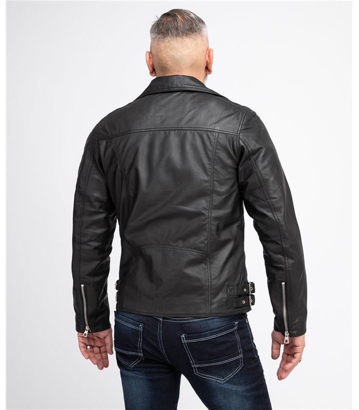Rock Creek Herren Lederjacke Biker-Style H-182