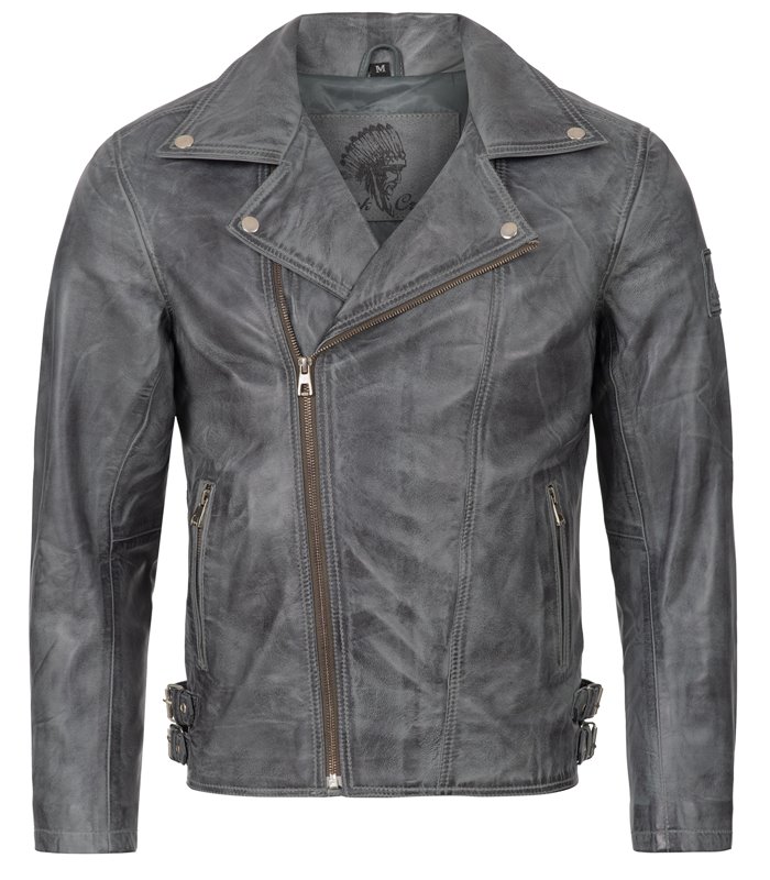 Rock Creek Herren Lederjacke Biker-Style H-182