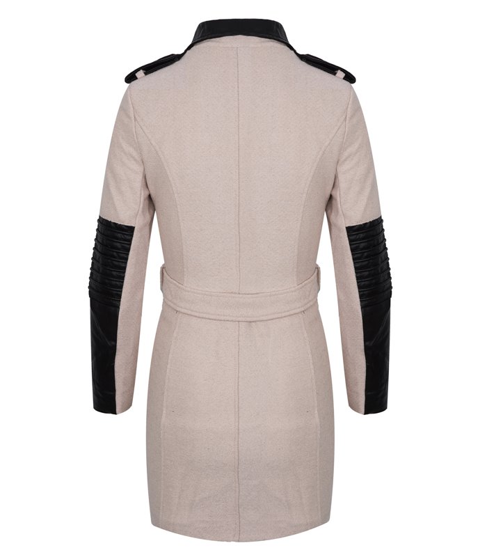 Eleganter Damen Mantel Wintermantel Damenjacke Schwarz Reverskragen
