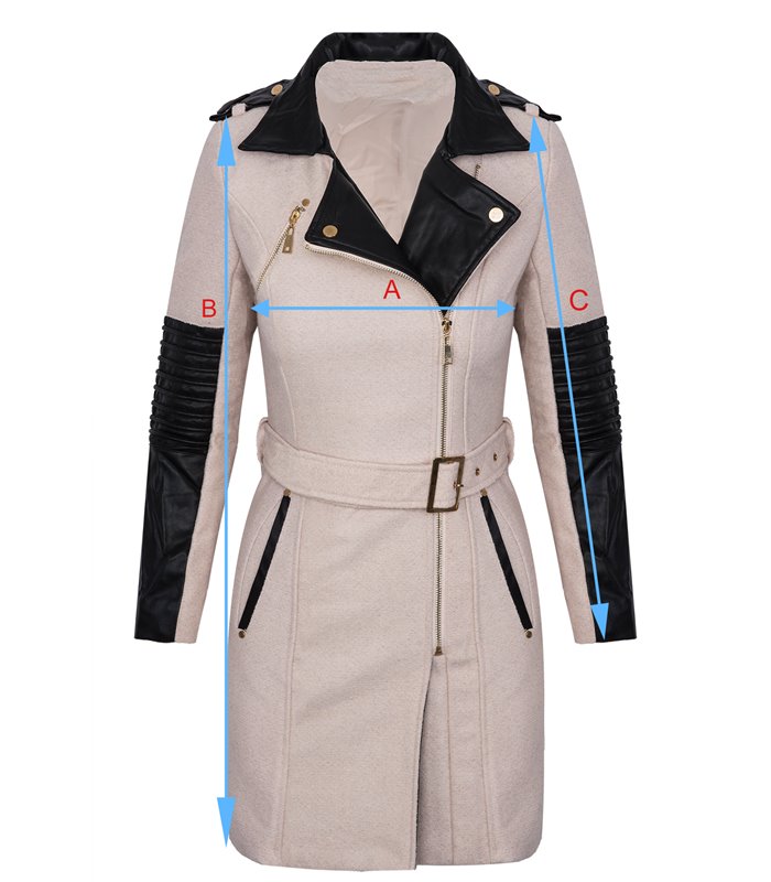 Eleganter Damen Mantel Wintermantel Damenjacke Schwarz Reverskragen