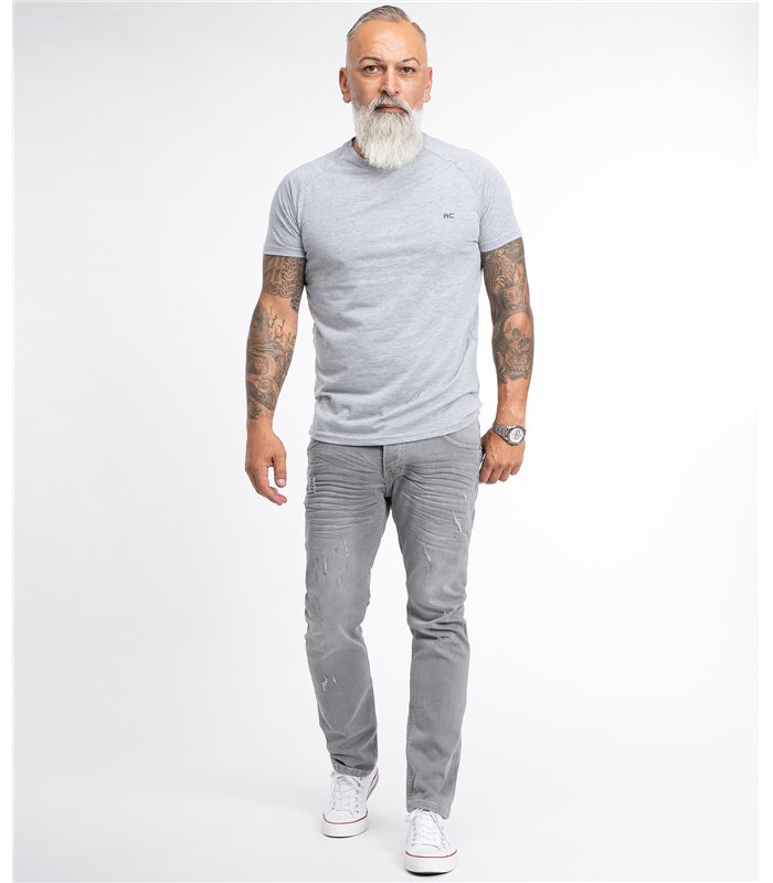 Designer Herren Jeans Hose Stonewashed Stretch Regular-Fit 