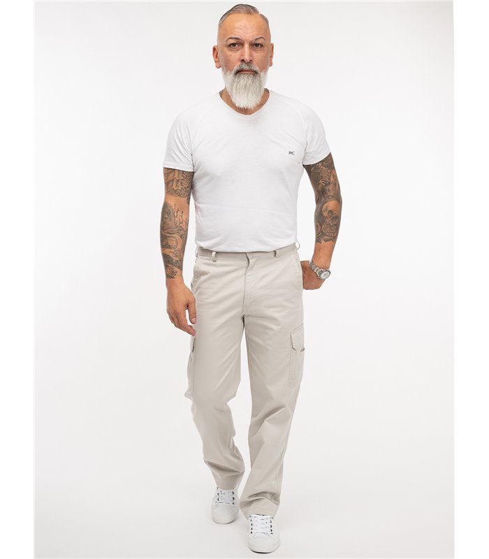Rock Creek Herren Hose Comfort Fit Hellgrau H-366