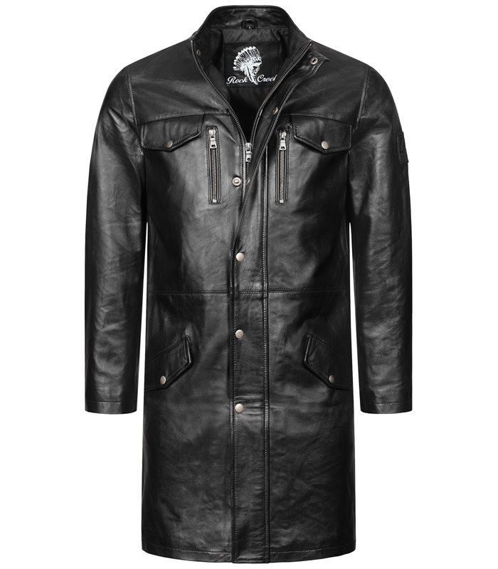 Rock Creek Herren Ledermantel H-343