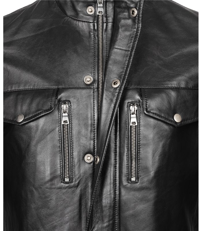 Rock Creek Herren Ledermantel H-343