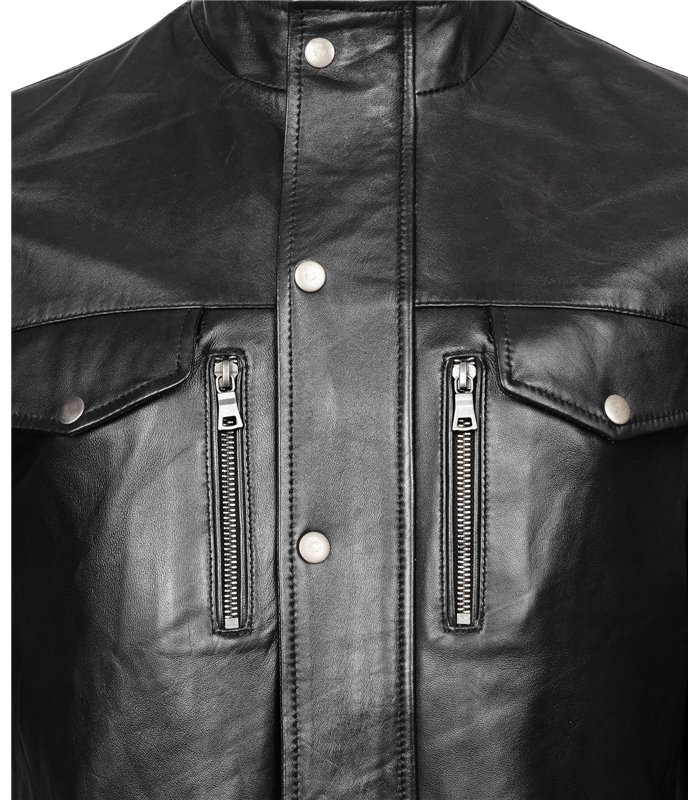 Rock Creek Herren Ledermantel H-343