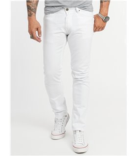 Rock Creek Herren Jeans Slim Fit Weiß RC-2155