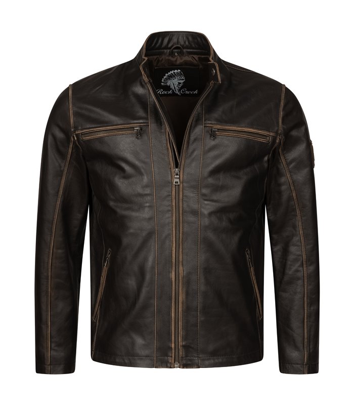 Rock Creek Herren Lederjacke H-351