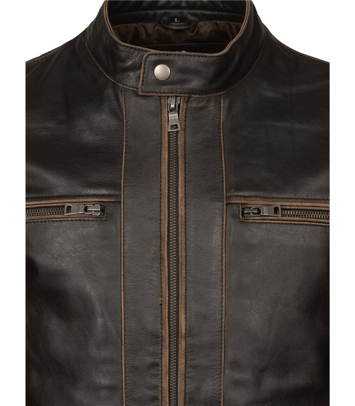 Rock Creek Herren Lederjacke H-351