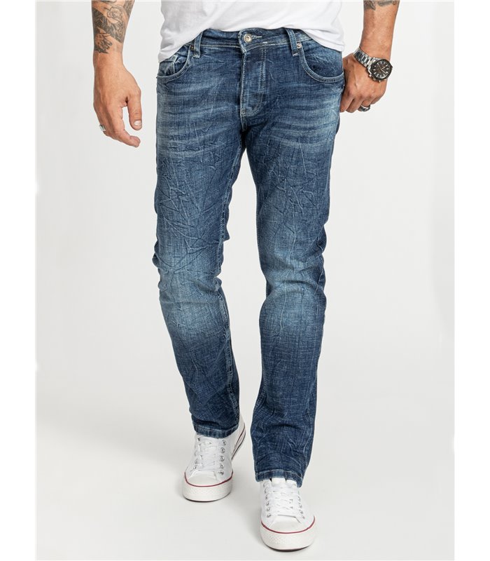 Rock Creek Herren Jeans Regular Fit Blau RC-2408