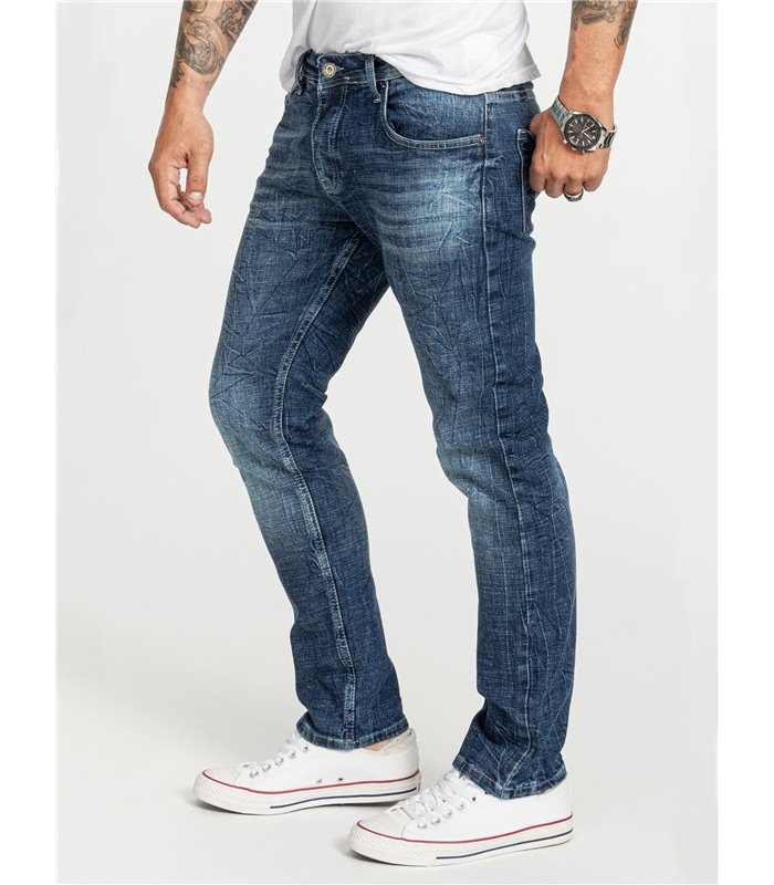 Rock Creek Herren Jeans Regular Fit Blau RC-2408