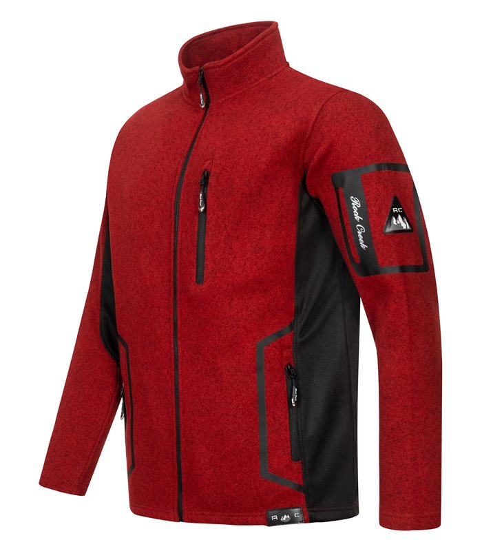 Rock Creek Herren Fleecejacke Melange Fleece H-367 