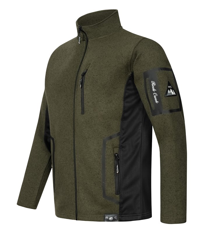 Rock Creek Herren Fleecejacke Melange Fleece H-367 