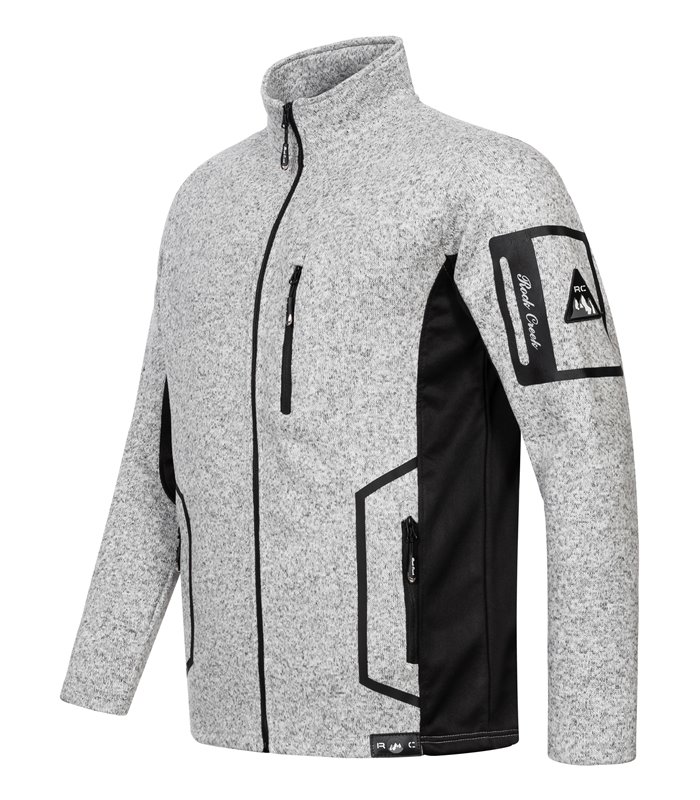 Rock Creek Herren Fleecejacke Melange Fleece H-367 