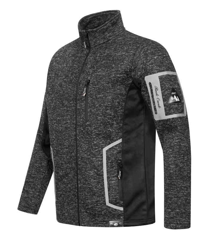 Rock Creek Herren Fleecejacke Melange Fleece H-367 