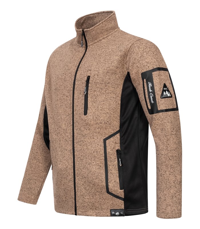 Rock Creek Herren Fleecejacke Melange Fleece H-367 