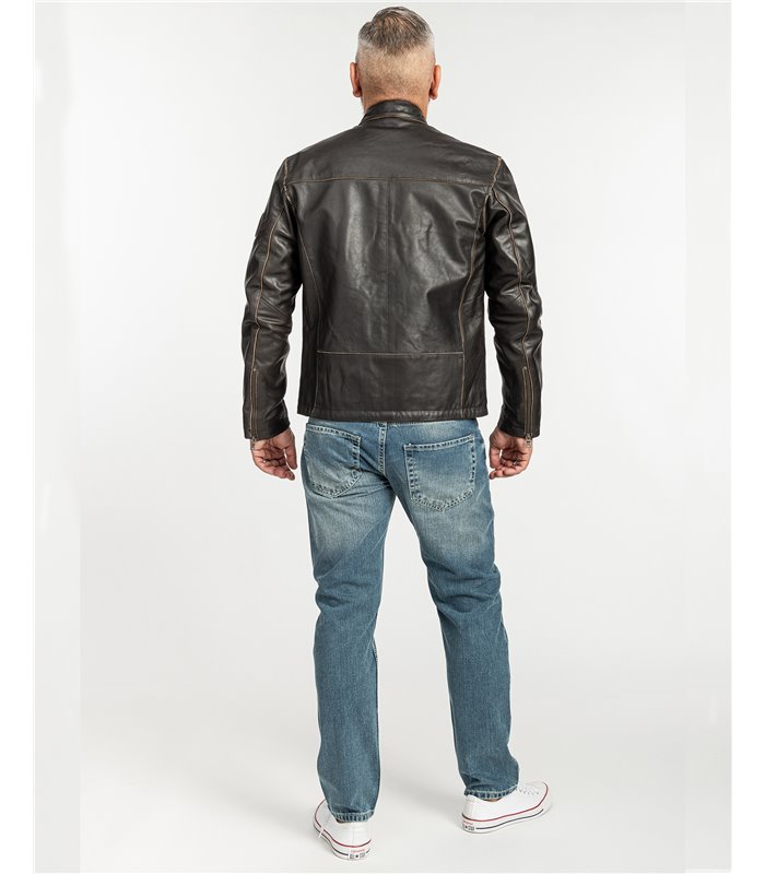 Rock Creek Herren Lederjacke H-351