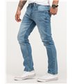 Lorenzo Loren Herren Jeans Regular Fit Dunkelgrau LL-4001