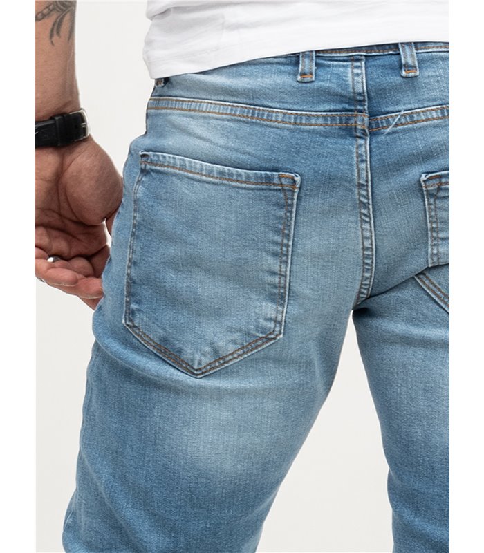 Lorenzo Loren Herren Jeans Regular Fit Hellblau LL-4001