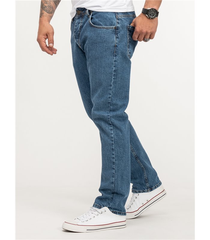 Lorenzo Loren Herren Jeans Regular Fit Dunkelgrau LL-4003