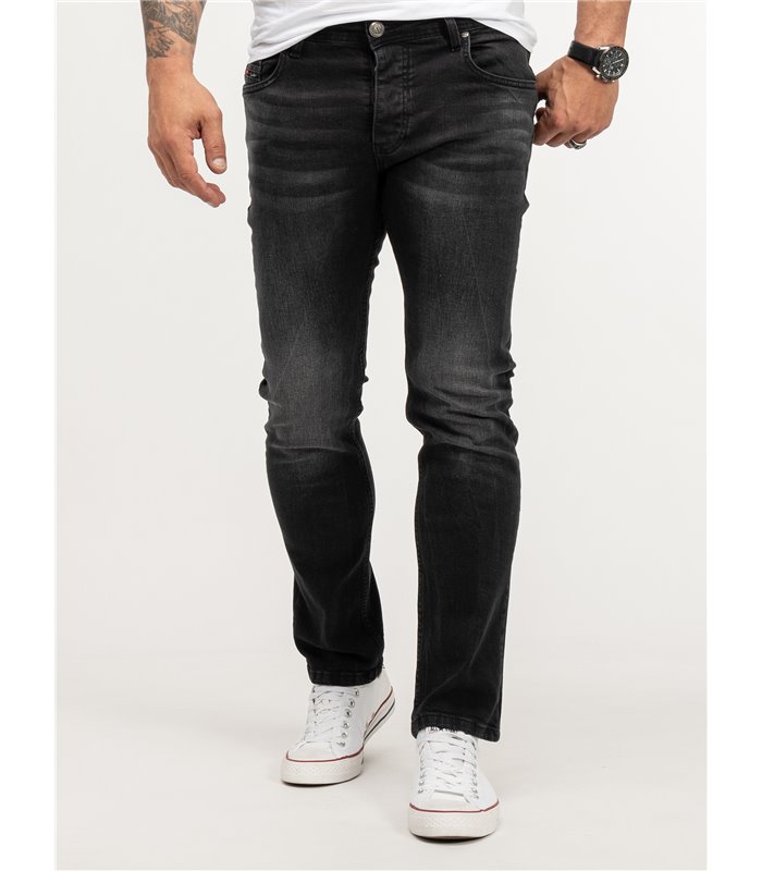 Lorenzo Loren Herren Jeans Regular Fit Blau LL-4004