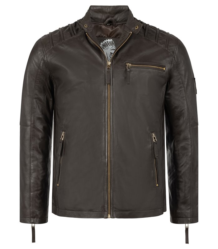 Rock Creek Herren Lederjacke Biker-Style H-291