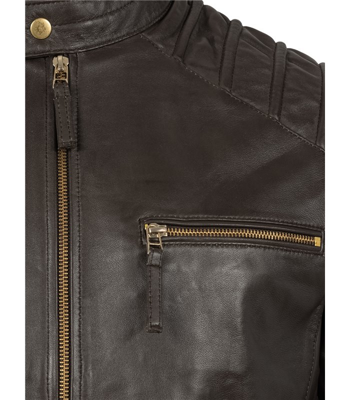 Rock Creek Herren Lederjacke Biker-Style H-291