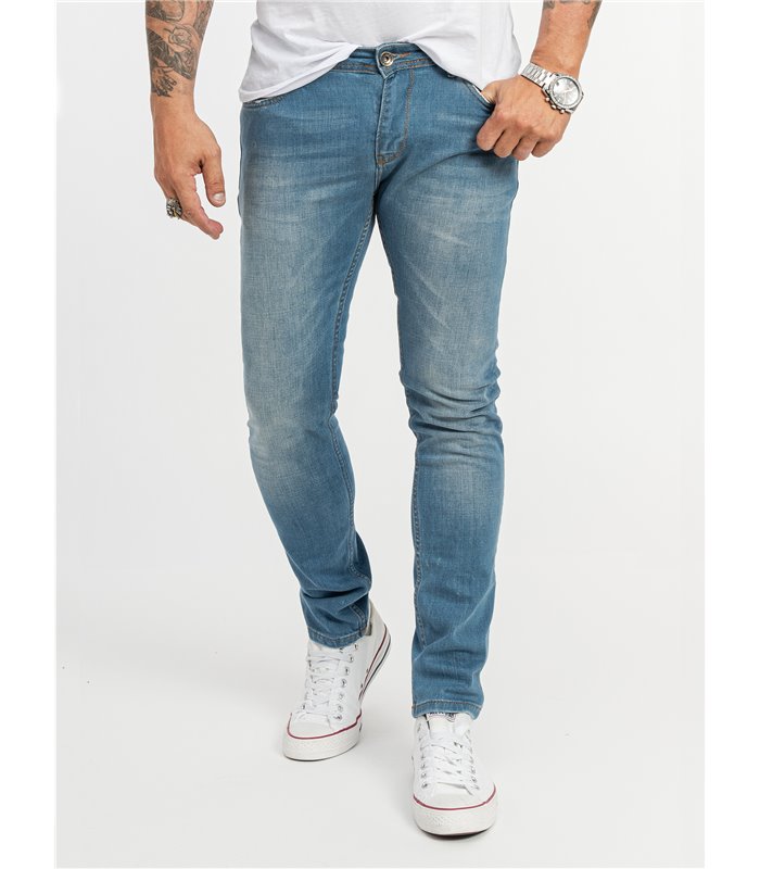 Rock Creek Herren Jeans Slim Fit Hellblau RC-2148