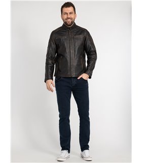 Rock Creek Herren Lederjacke H-383
