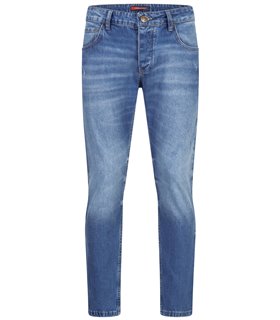 Lorenzo Loren Herren Jeans Regular Fit Hellblau LL-4011