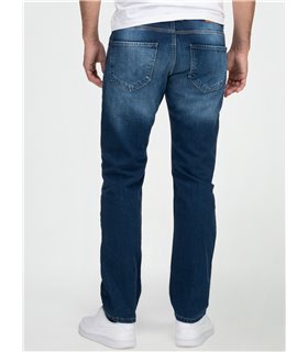 Lorenzo Loren Herren Jeans Regular Fit Dunkelblau LL-4012