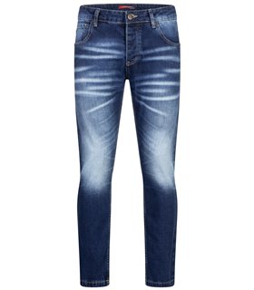 Lorenzo Loren Herren Jeans Regular Fit Dunkelblau LL-4012