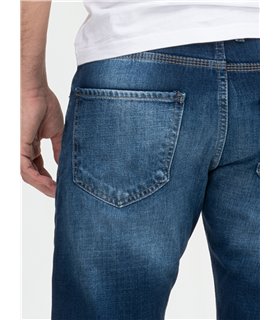 Lorenzo Loren Herren Jeans Regular Fit Dunkelblau LL-4012