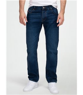 Lorenzo Loren Herren Jeans Regular Fit Dunkelblau LL-4013