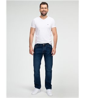 Lorenzo Loren Herren Jeans Regular Fit Dunkelblau LL-4013